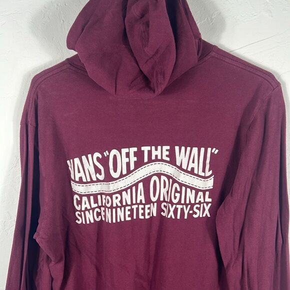 🔥 Vintage VANS Off the Wall Hoodie Lightweight Sweatshirt Skateboard -Men Sz M - Picture 4 of 8